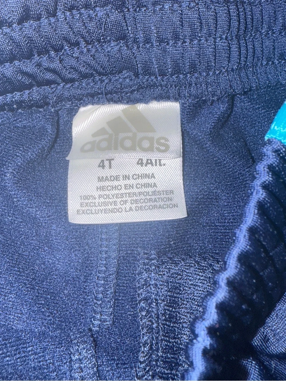 adidas Navy Joggers track pant with Teal Side Stripes